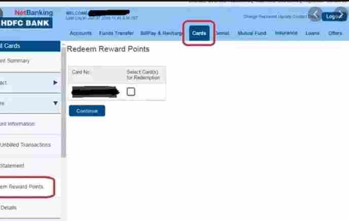 hdfc credit card points redeem